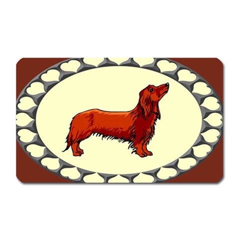 dachshund Magnet (Rectangular) from ArtsNow.com Front