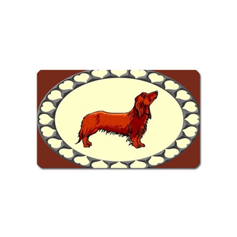 dachshund Magnet (Name Card) from ArtsNow.com Front