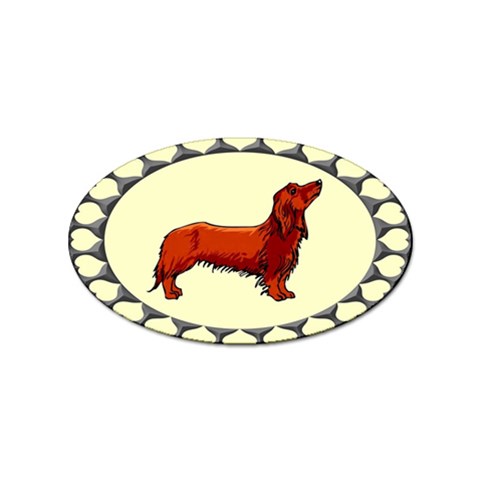 dachshund Sticker Oval (100 pack) from ArtsNow.com Front