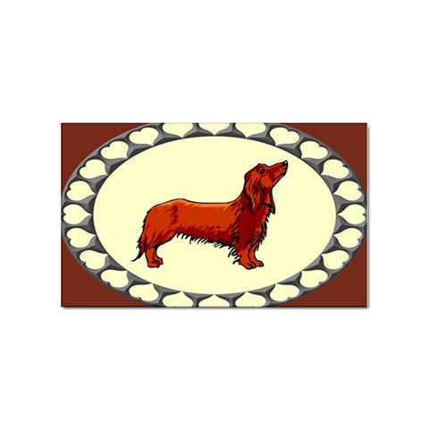 dachshund Sticker Rectangular (100 pack) from ArtsNow.com Front
