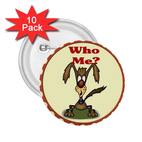 Who me? 2.25  Button (10 pack) from ArtsNow.com Front