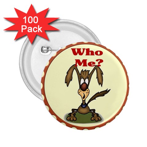 Who me? 2.25  Button (100 pack) from ArtsNow.com Front