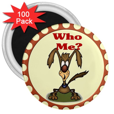 Who me? 3  Magnet (100 pack) from ArtsNow.com Front