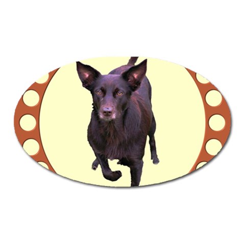Kelpie 1 Magnet (Oval) from ArtsNow.com Front