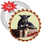 Kelpie 2 3  Button (10 pack)