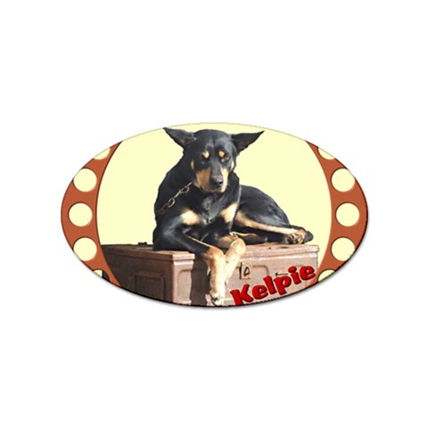Kelpie 2 Sticker (Oval) from ArtsNow.com Front