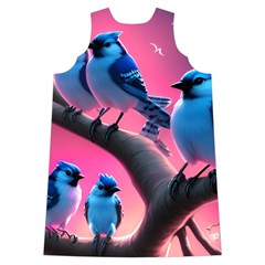 Violet Birds Shoulder Cutout Velvet One Piece from ArtsNow.com Back