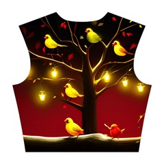 Yellow Birds Red Sky Cotton Crop Top from ArtsNow.com Back