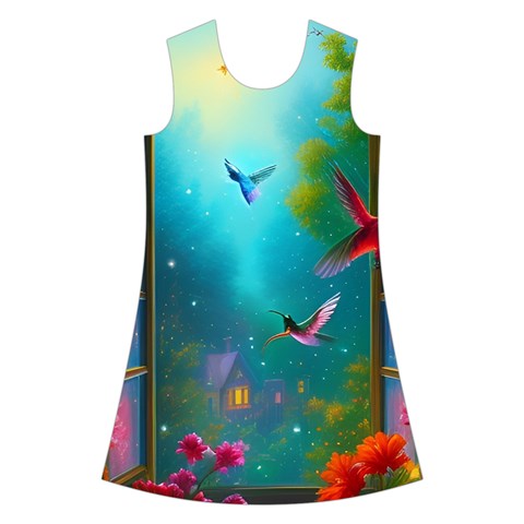 Through the Window Kids  Short Sleeve Velvet Dress from ArtsNow.com Front