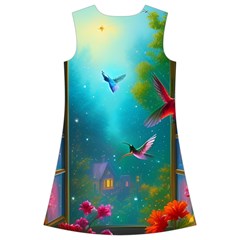 Through the Window Kids  Short Sleeve Velvet Dress from ArtsNow.com Back