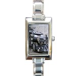 3 Rectangular Italian Charm Watch