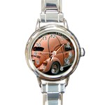 4 Round Italian Charm Watch