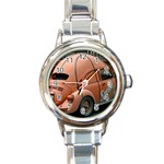 4 Round Italian Charm Watch