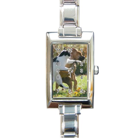 3 Rectangular Italian Charm Watch from ArtsNow.com Front