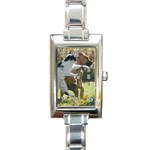 3 Rectangular Italian Charm Watch