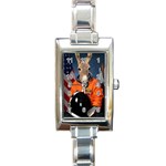 7 Rectangular Italian Charm Watch
