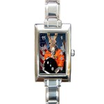 7 Rectangular Italian Charm Watch