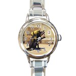 14 Round Italian Charm Watch