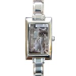 16 Rectangular Italian Charm Watch