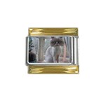 16 Gold Trim Italian Charm (9mm)
