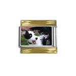 18 Gold Trim Italian Charm (9mm)