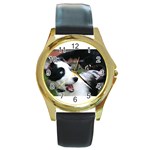 18 Round Gold Metal Watch