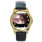 21 Round Gold Metal Watch