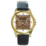 25 Round Gold Metal Watch