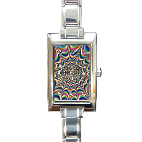 24 Rectangular Italian Charm Watch from ArtsNow.com Front