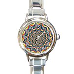 24 Round Italian Charm Watch