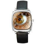 36 Square Metal Watch
