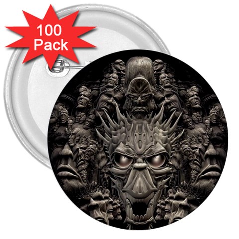 1 3  Button (100 pack) from ArtsNow.com Front