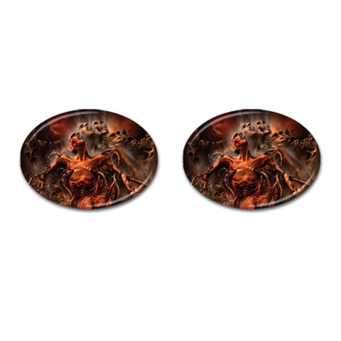 3 Cufflinks (Oval) from ArtsNow.com Front(Pair)