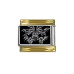 6 Gold Trim Italian Charm (9mm)