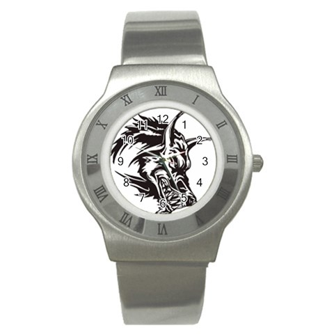 wolf18490 Stainless Steel Watch from ArtsNow.com Front