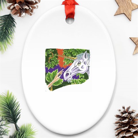 Tunicorn4 Ornament (Oval) from ArtsNow.com Front