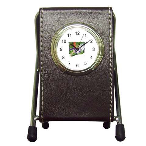Tunicorn4 Pen Holder Desk Clock from ArtsNow.com Front