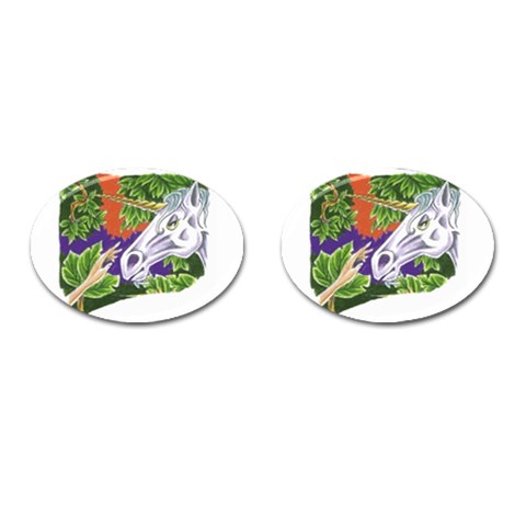 Tunicorn4 Cufflinks (Oval) from ArtsNow.com Front(Pair)