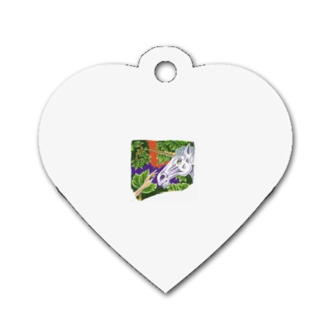 Tunicorn4 Dog Tag Heart (Two Sides) from ArtsNow.com Front
