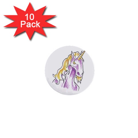 Tunicorn3 1  Mini Button (10 pack)  from ArtsNow.com Front
