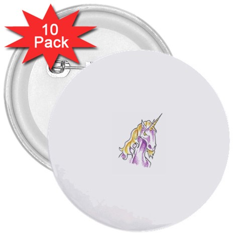 Tunicorn3 3  Button (10 pack) from ArtsNow.com Front
