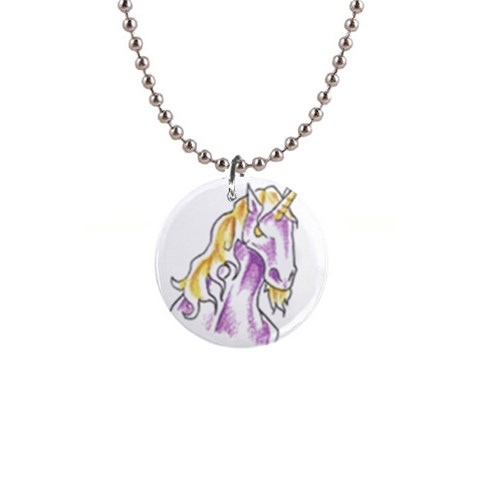Tunicorn3 1  Button Necklace from ArtsNow.com Front