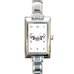 tpurplebutterfly Rectangular Italian Charm Watch