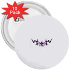 tpurplebutterfly 3  Button (10 pack)