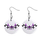 tpurplebutterfly 1  Button Earrings