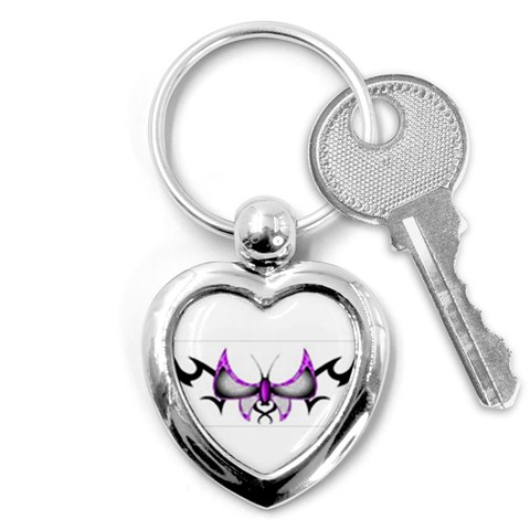 tpurplebutterfly Key Chain (Heart) from ArtsNow.com Front