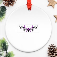 tpurplebutterfly Round Ornament (Two Sides) from ArtsNow.com Front