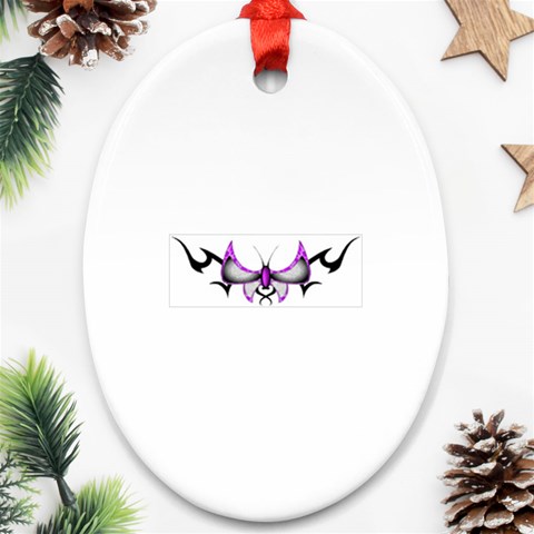 tpurplebutterfly Oval Ornament (Two Sides) from ArtsNow.com Front