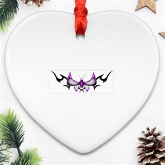 tpurplebutterfly Heart Ornament (Two Sides) from ArtsNow.com Front