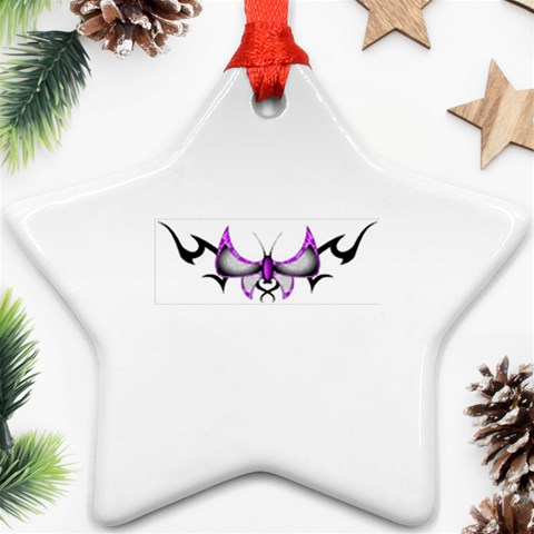 tpurplebutterfly Star Ornament (Two Sides) from ArtsNow.com Front